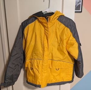 Yellow and Gray Kid's Winter Coat